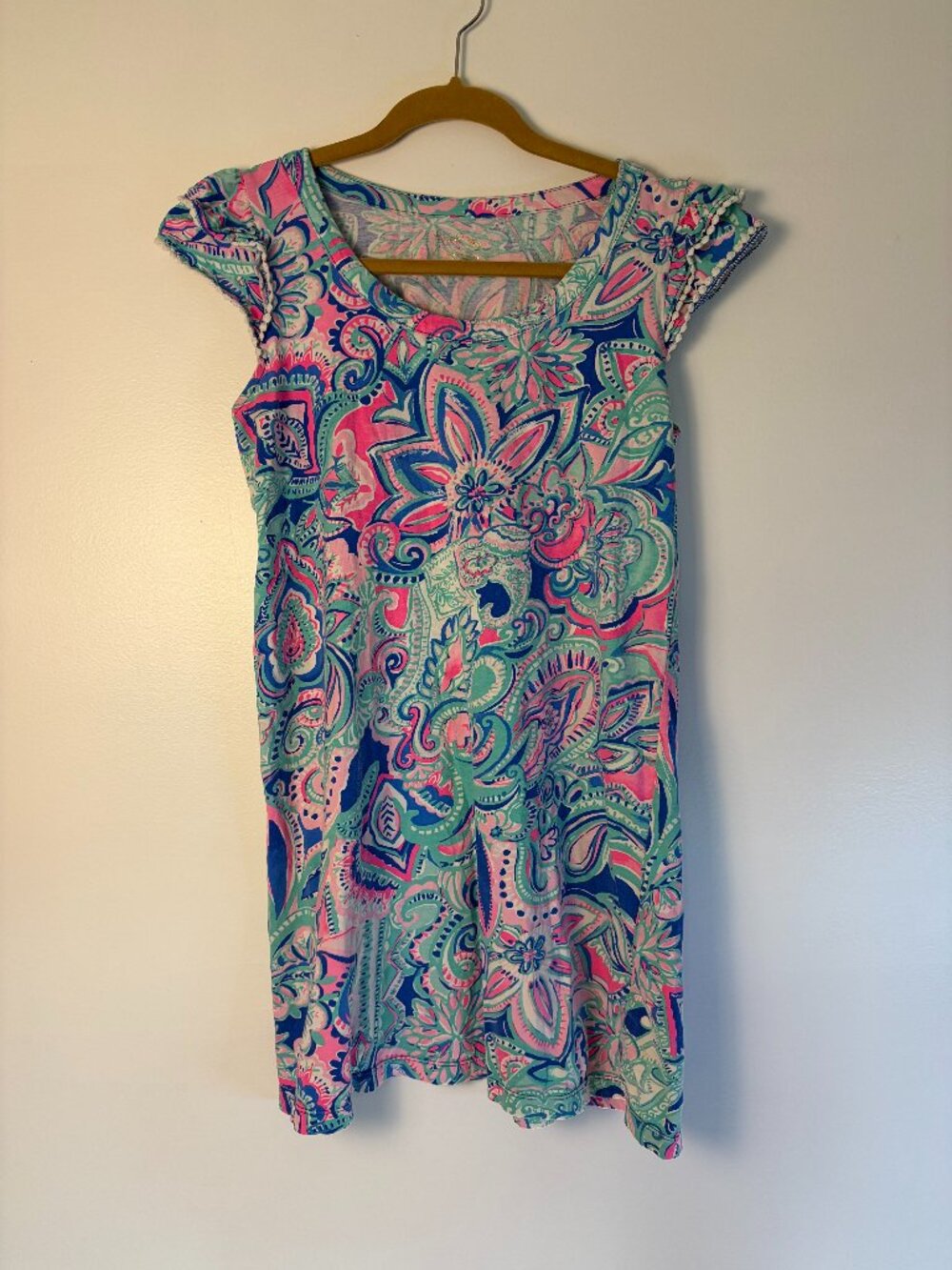 Lilly Pulitzer Bridgette "Living the Dream" Pattern Cap Sleeve Dress
